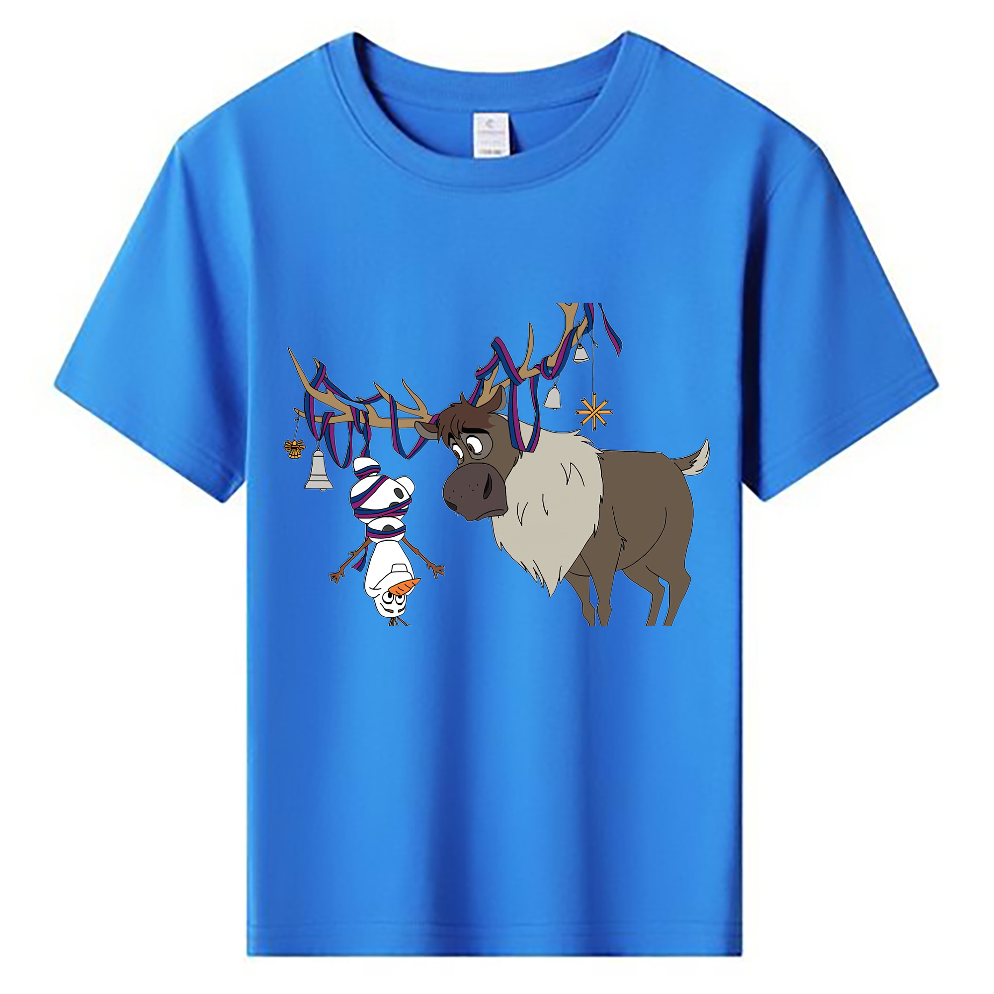 （画像用） アナと雪の女王 アンナ エルサ Frozen Anna Elsa 綿100％キッズTシャツ（フロントプリント）